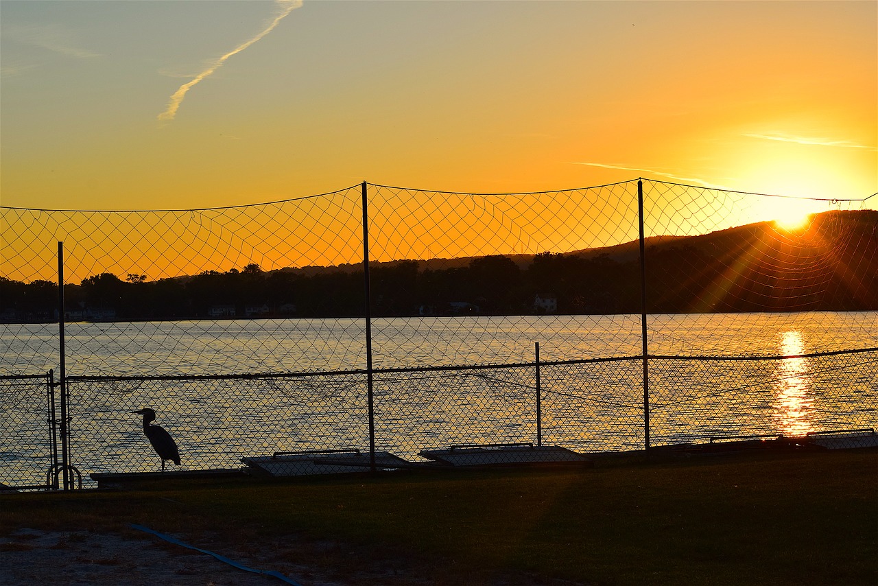 sunset lake water free photo