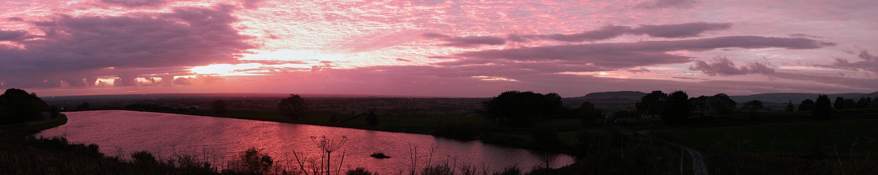 sunset nature panoramic free photo