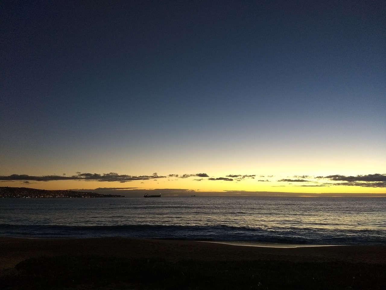 sunset twilight beach free photo