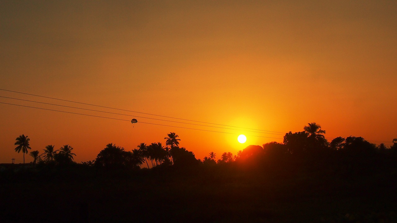 sunset landscape serene free photo