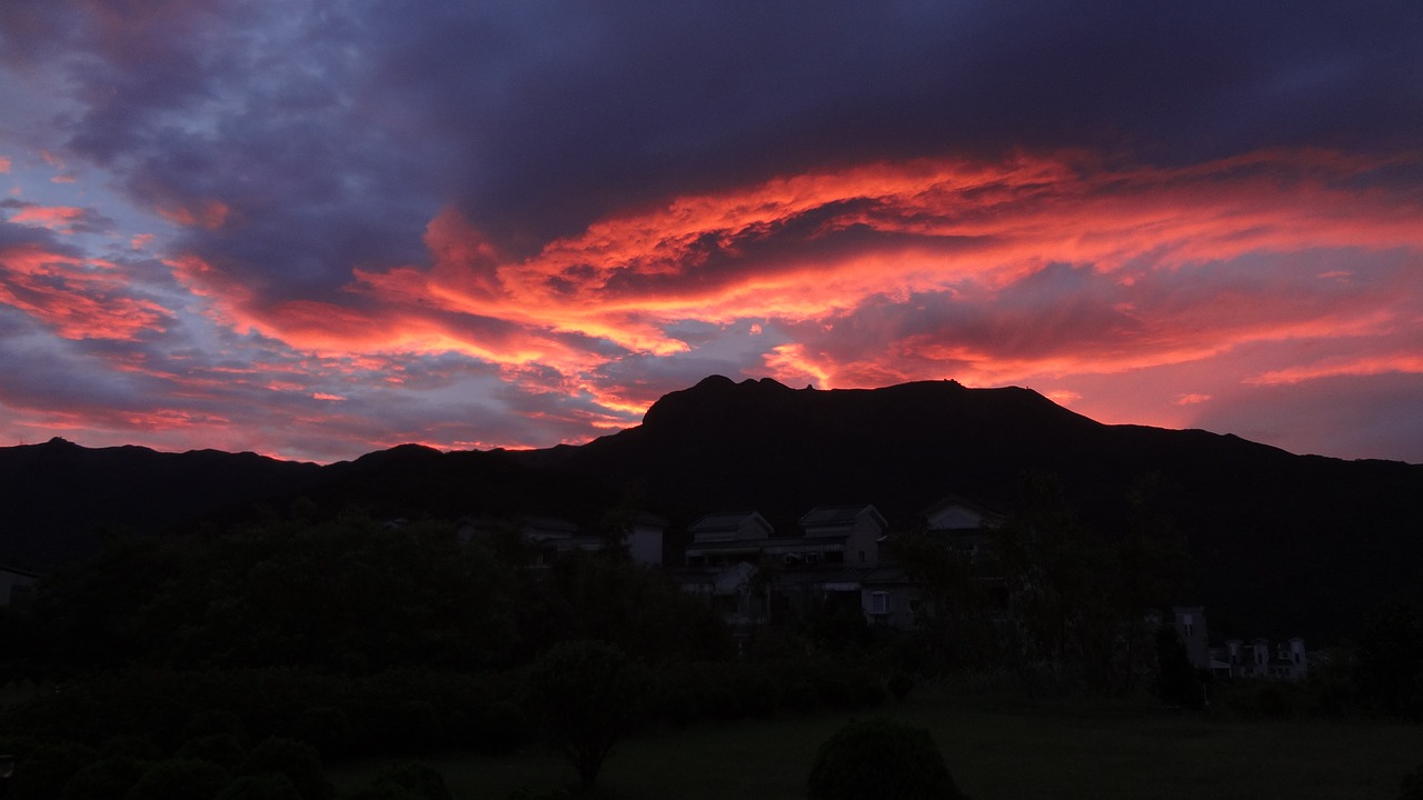 sunset landscape mountain free photo