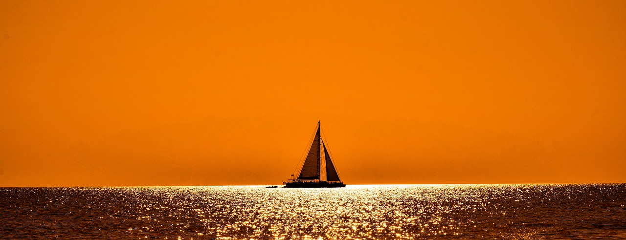 sunset sunlight boat free photo