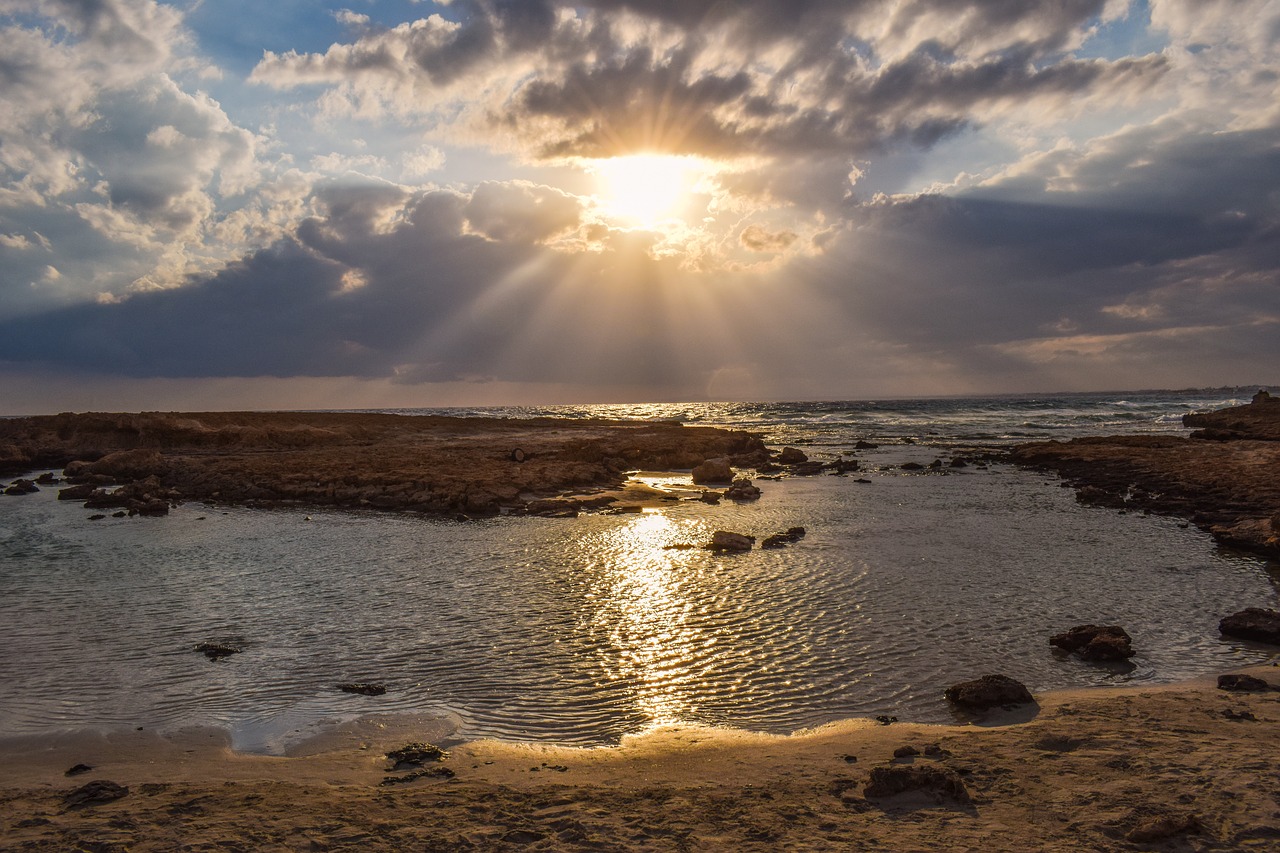 sunset sea sky free photo