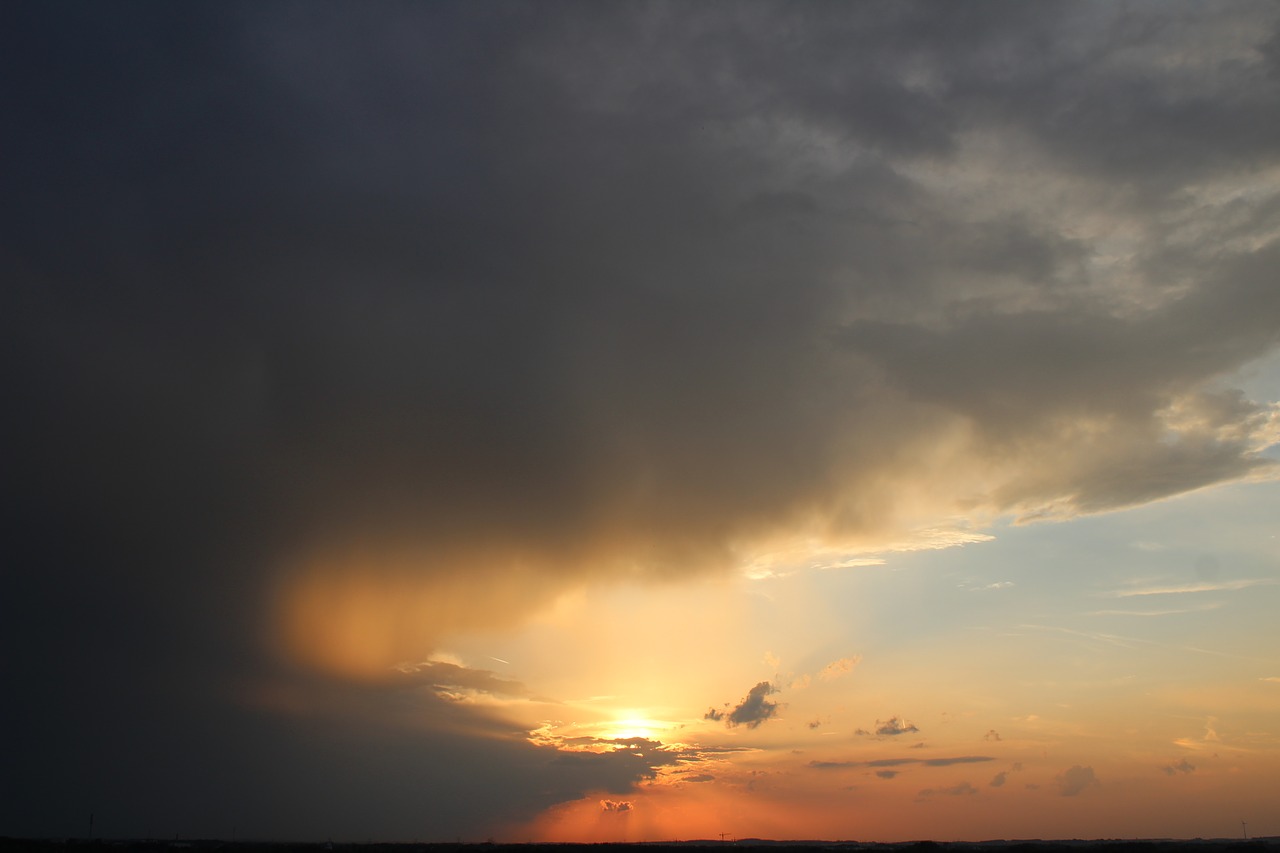 sunset sky clouds free photo