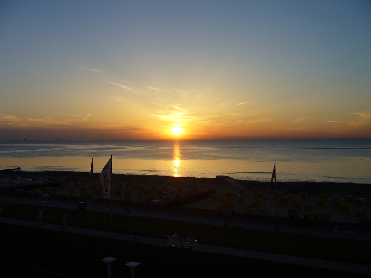 sunset in cuxhaven free photo