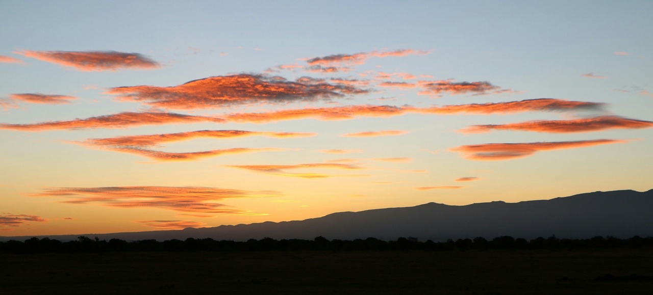 sunset clouds sky free photo