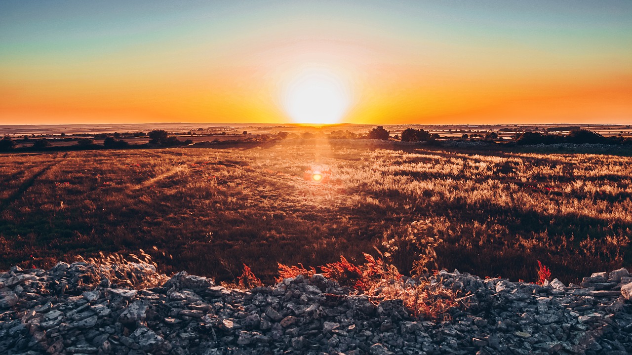 sunset landscape italy free photo