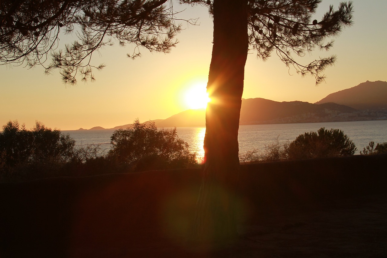 sunset marinca corsican free photo
