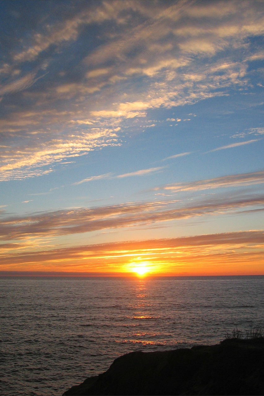 sunset clouds cloud free photo