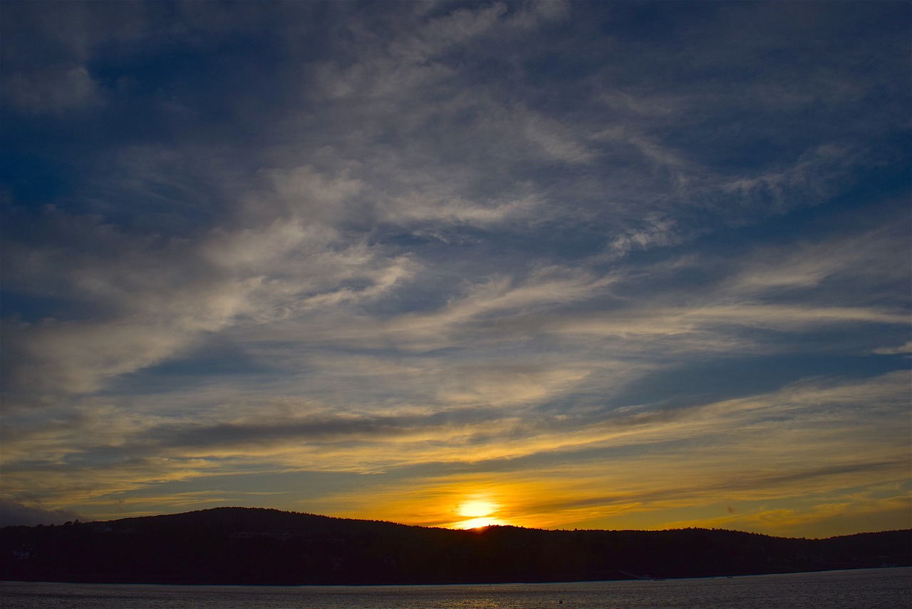 sunset shore ocean free photo