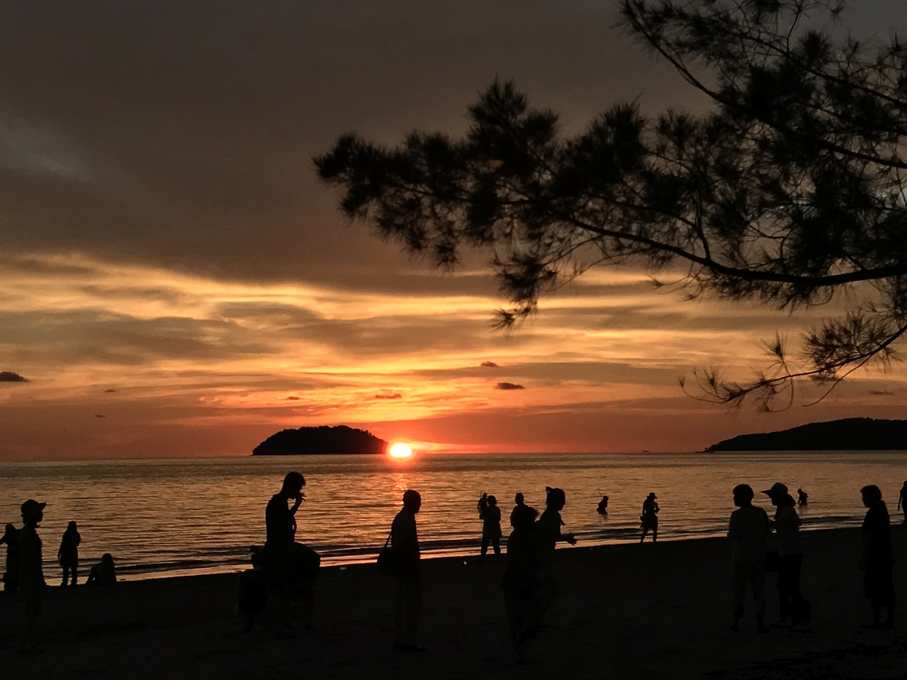 sunset at sabah free photo