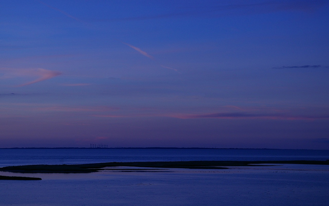 sunset denmark sea free photo