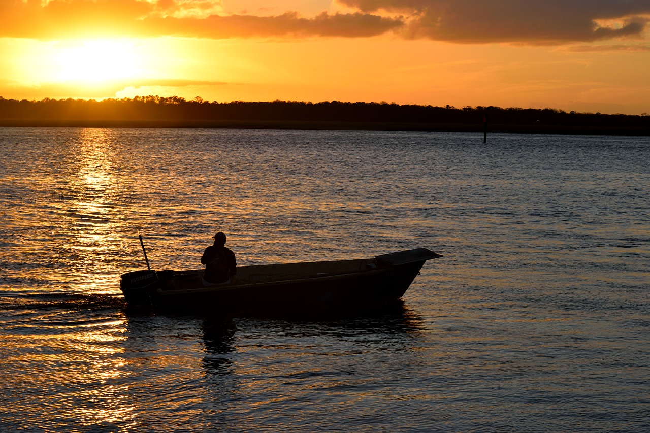 sunset river vilano beach free photo