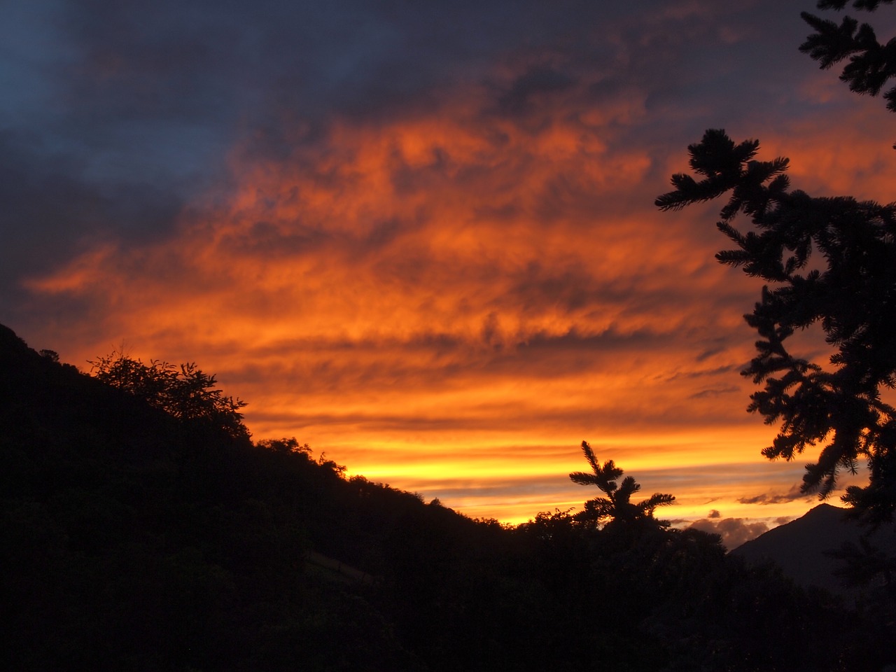 sunset sky clouds free photo