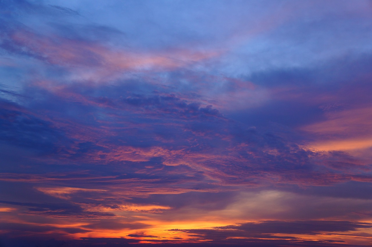 sunset colors sky free photo