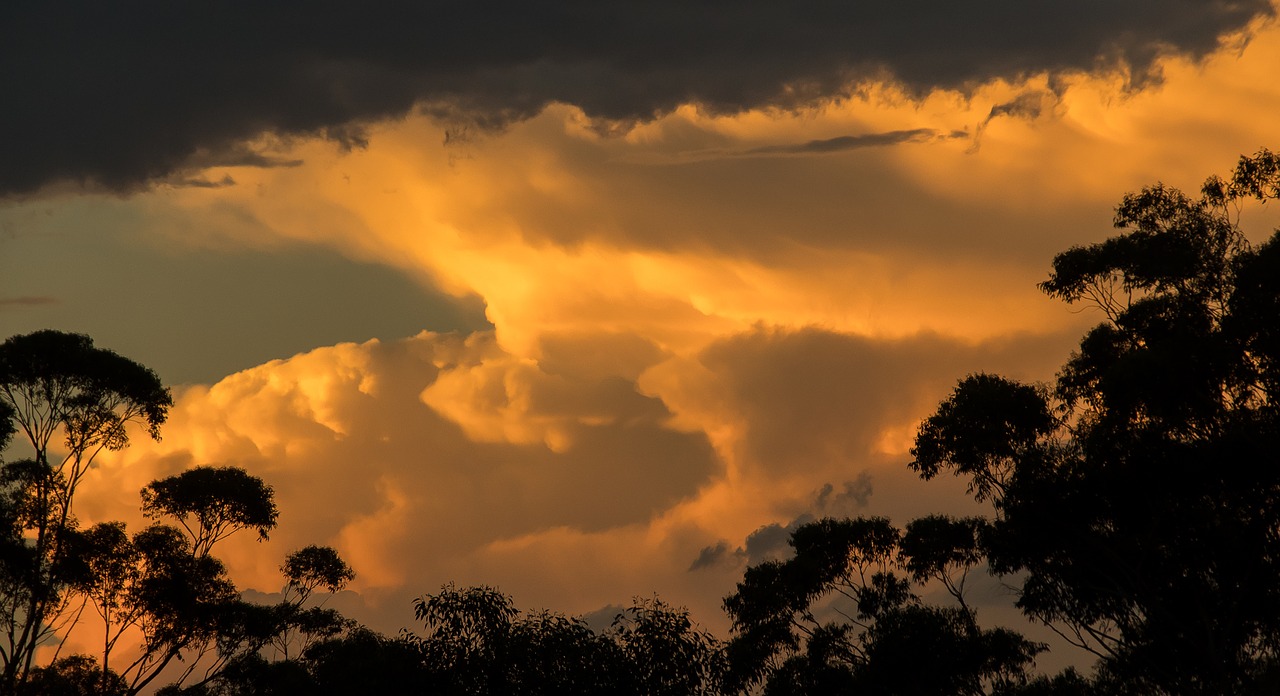 sunset sky clouds free photo