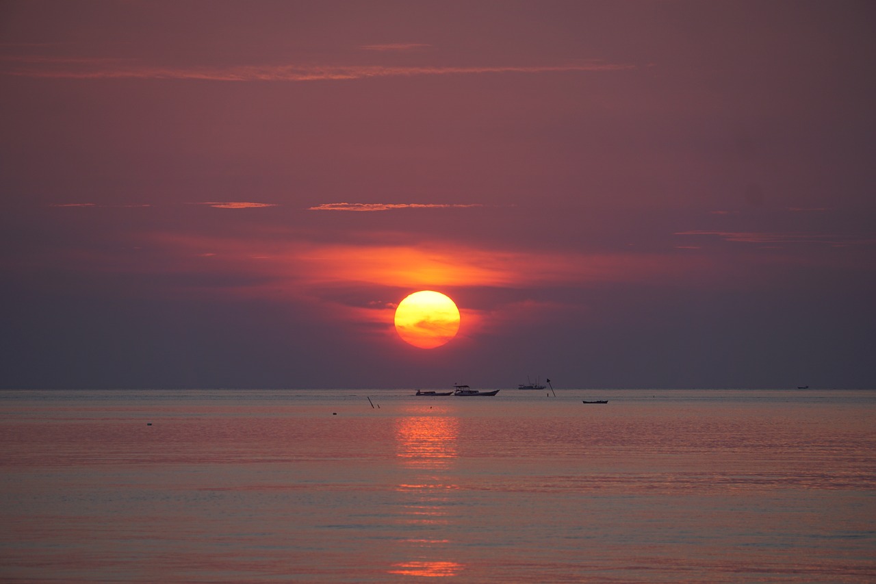 sunset karimunjawa indonesian free photo