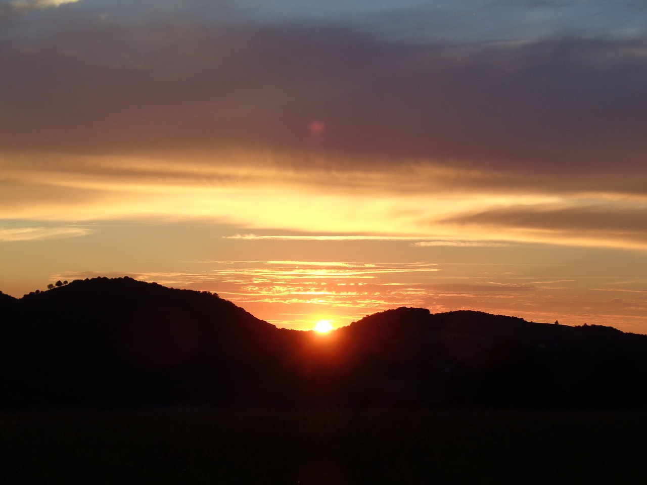 sunset orange red free photo