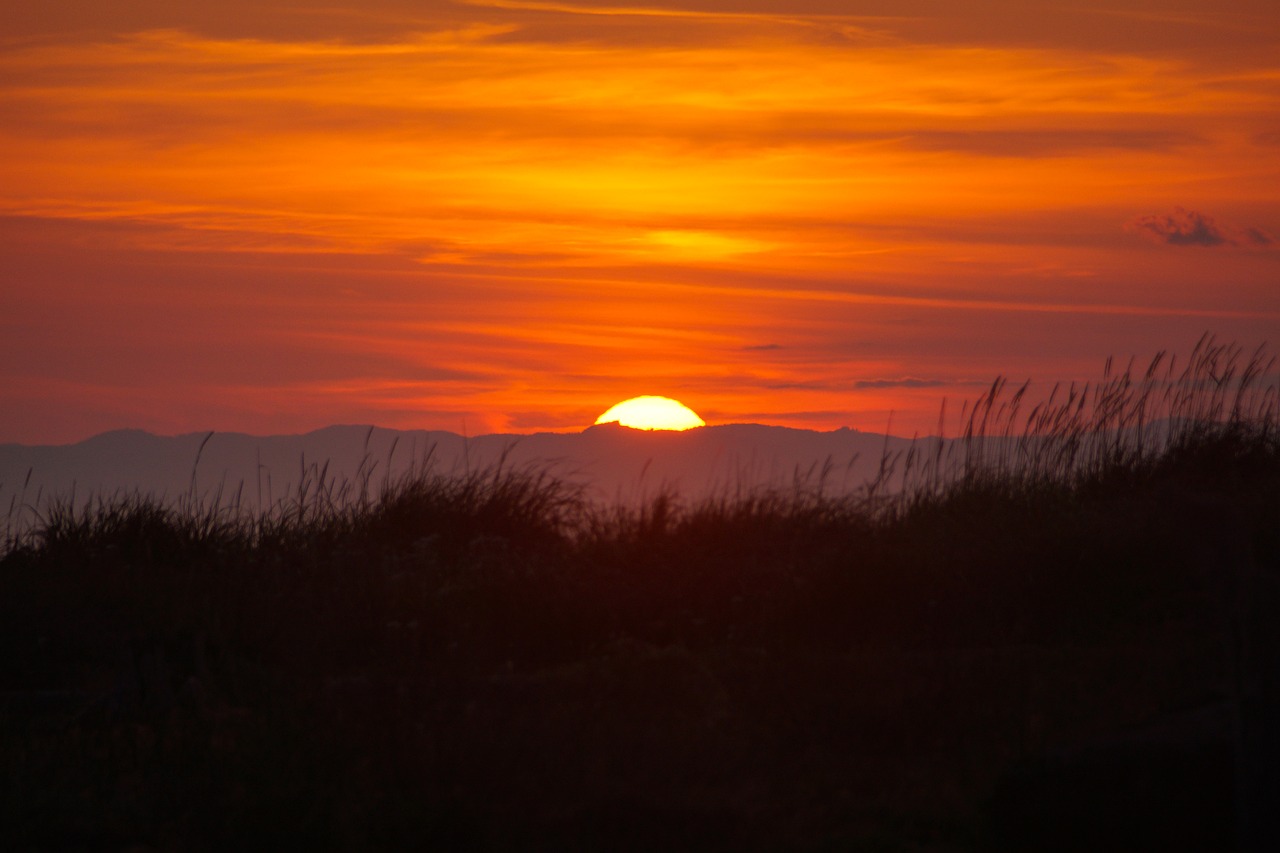 sunset dungeness spit beach free photo