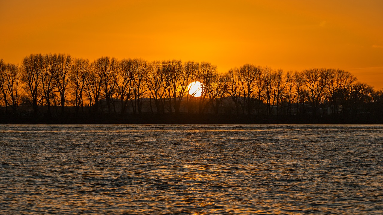 sunset elbe hamburg free photo