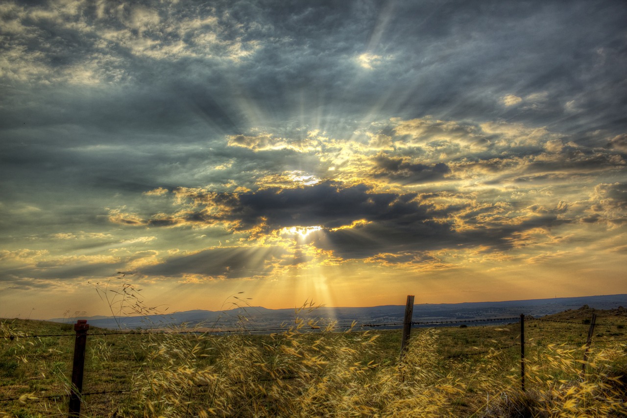 sunset sky clouds free photo