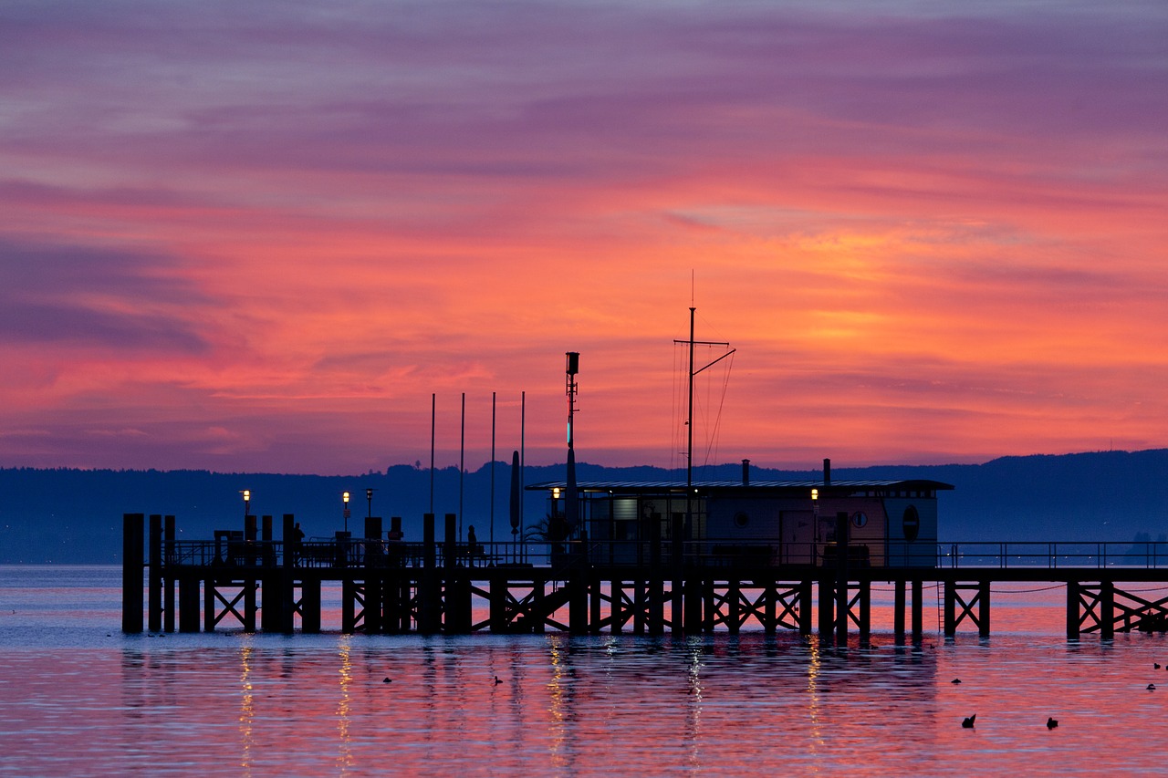 sunset web boardwalk free photo