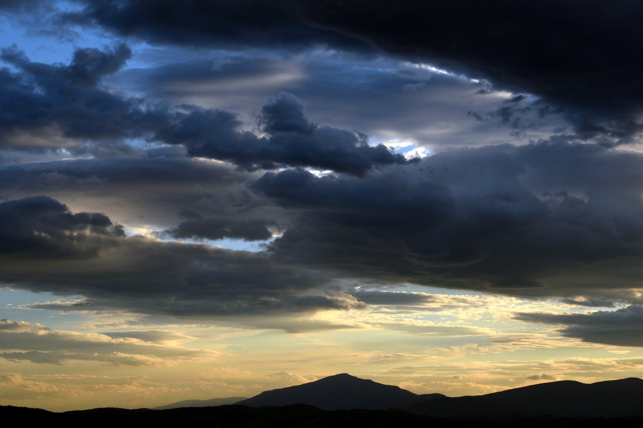 sunset sky clouds free photo