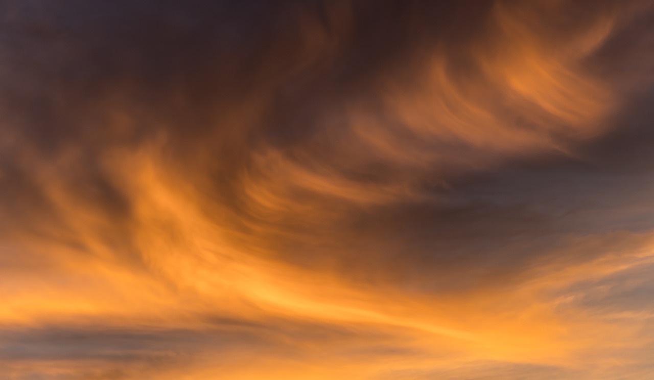 sunset sky clouds free photo