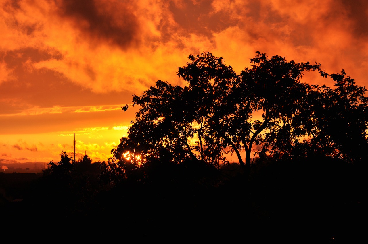 sunset afterglow evening sky free photo