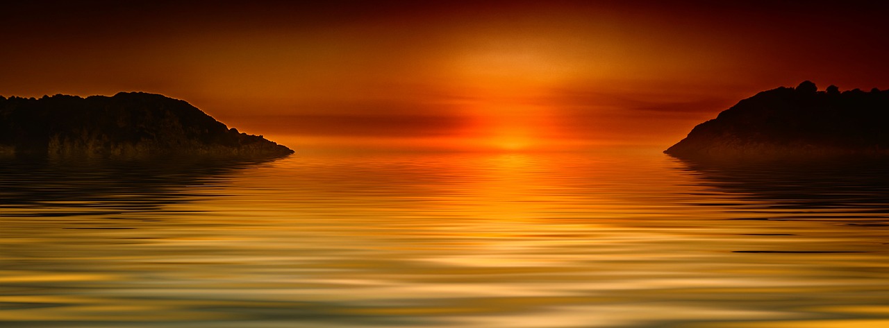 sunset sun sea free photo