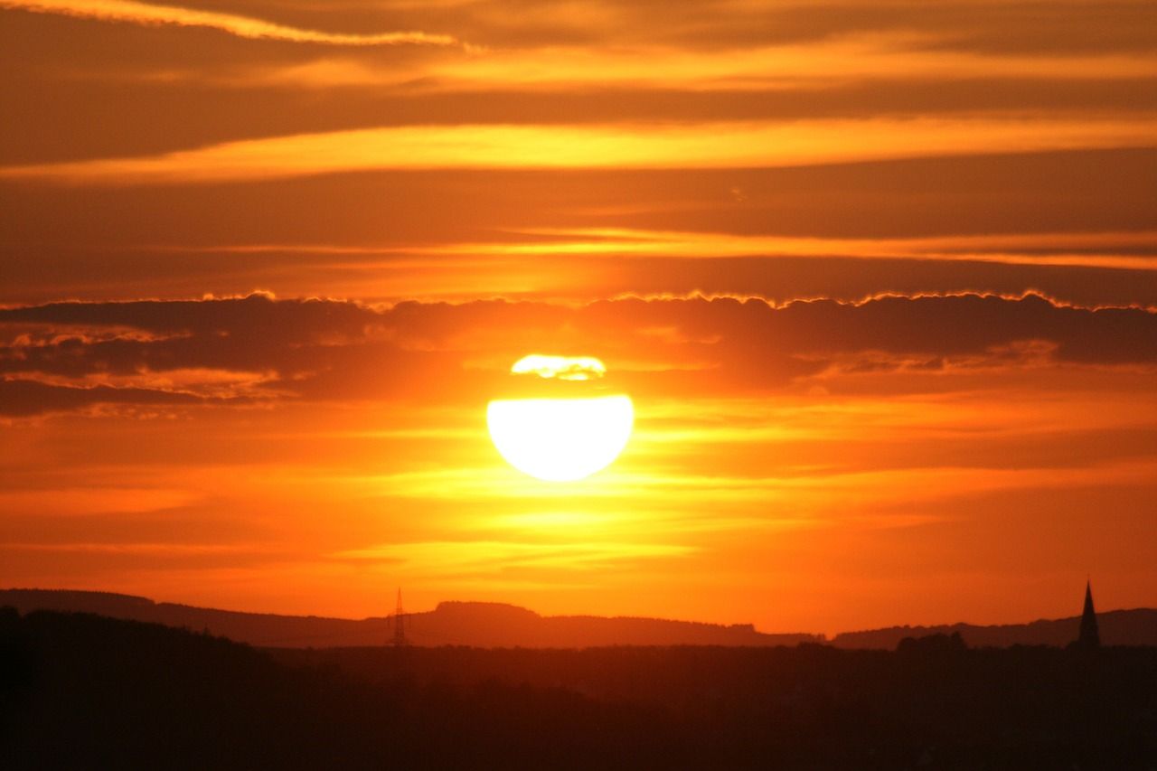 sunset afterglow evening sky free photo