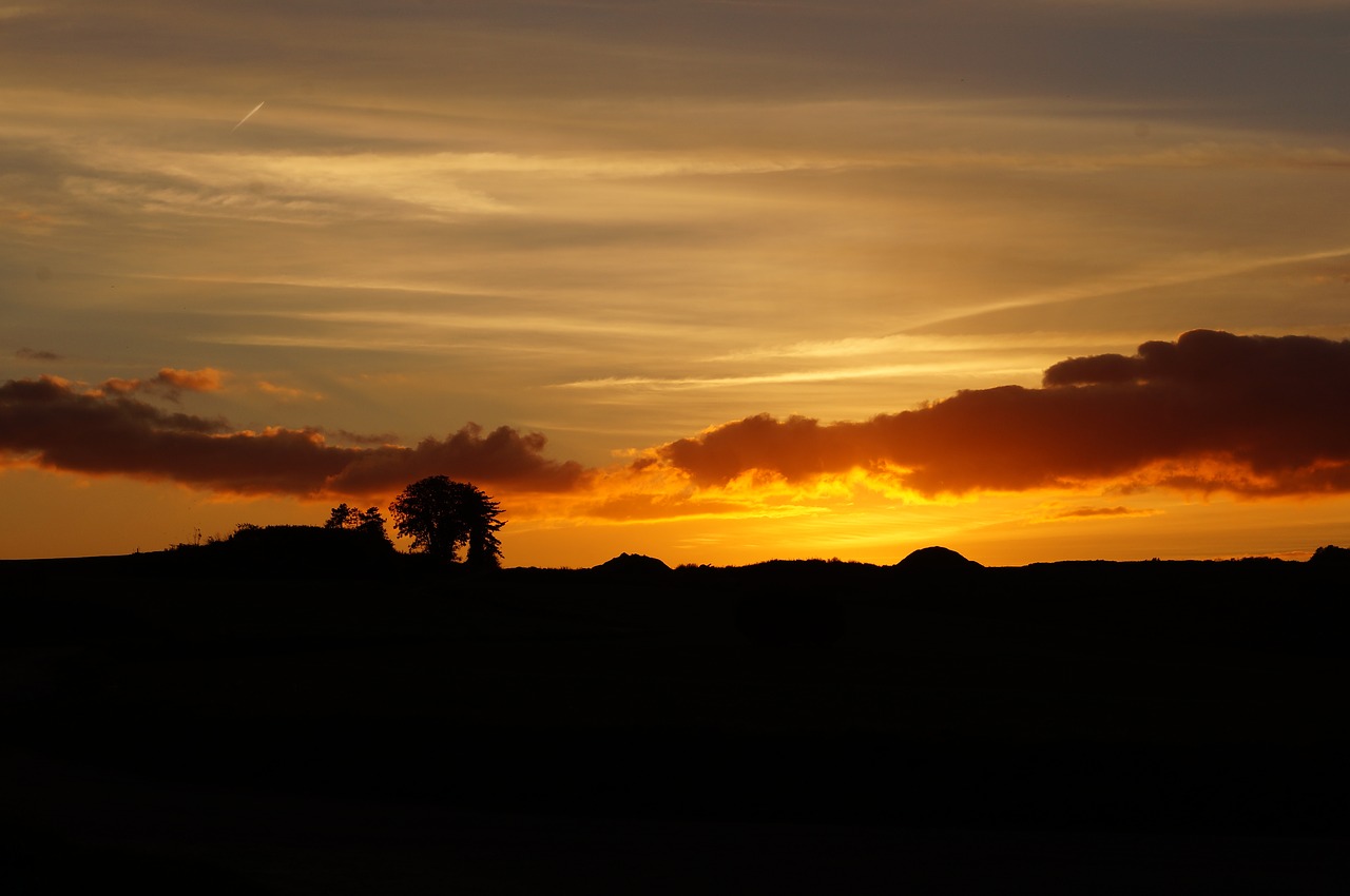 sunset contrast twilight free photo