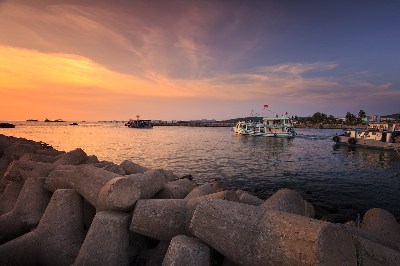 sunset dawn pier free photo