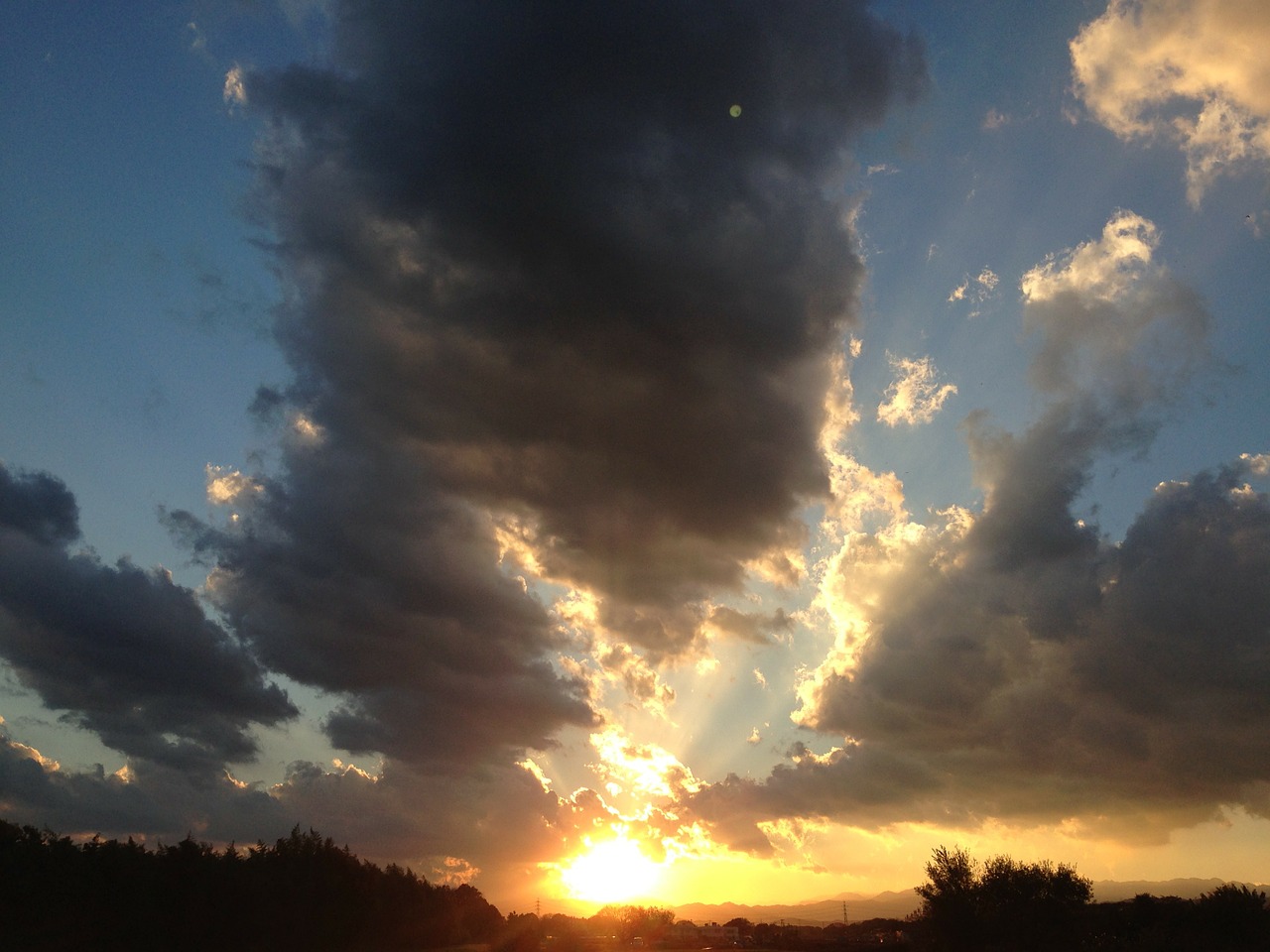 sunset sky cloud free photo