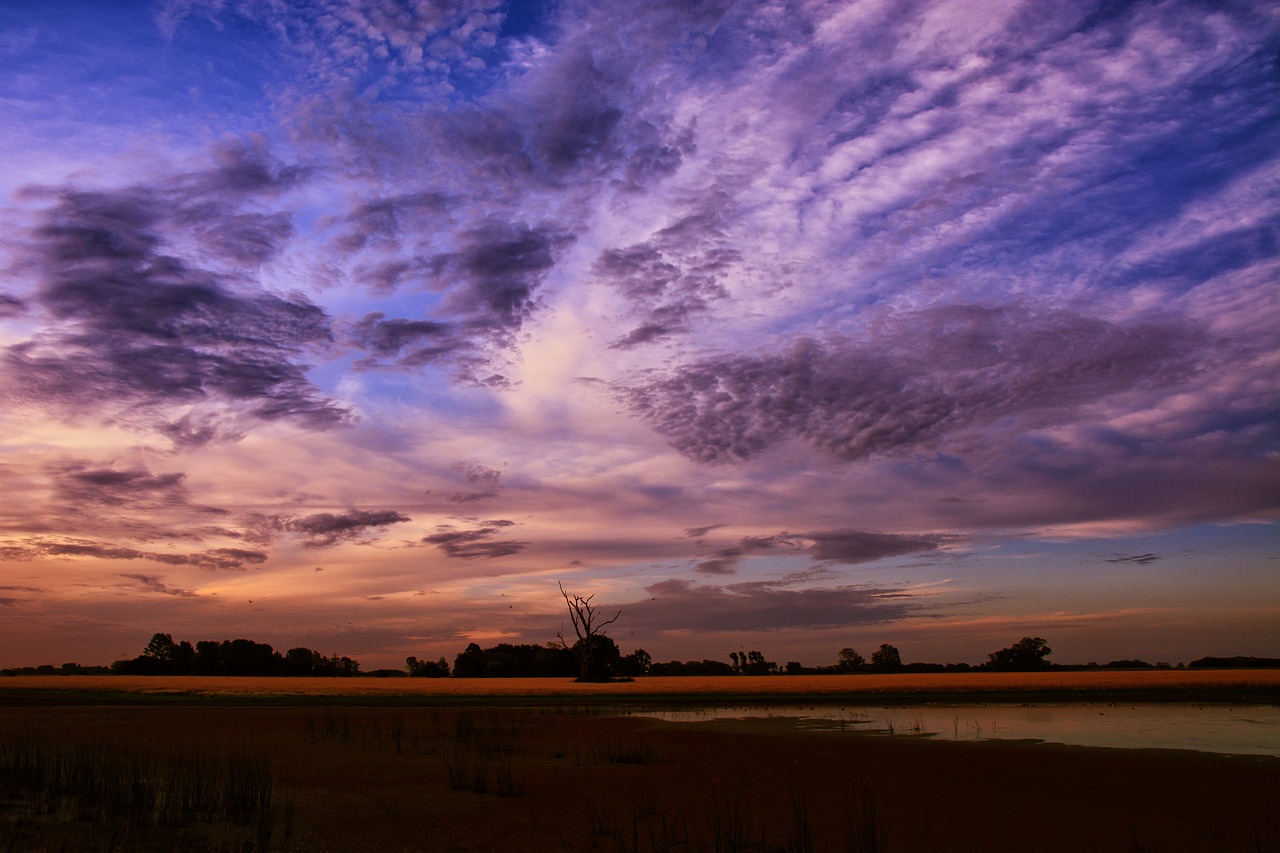 sunset landscape clouds free photo
