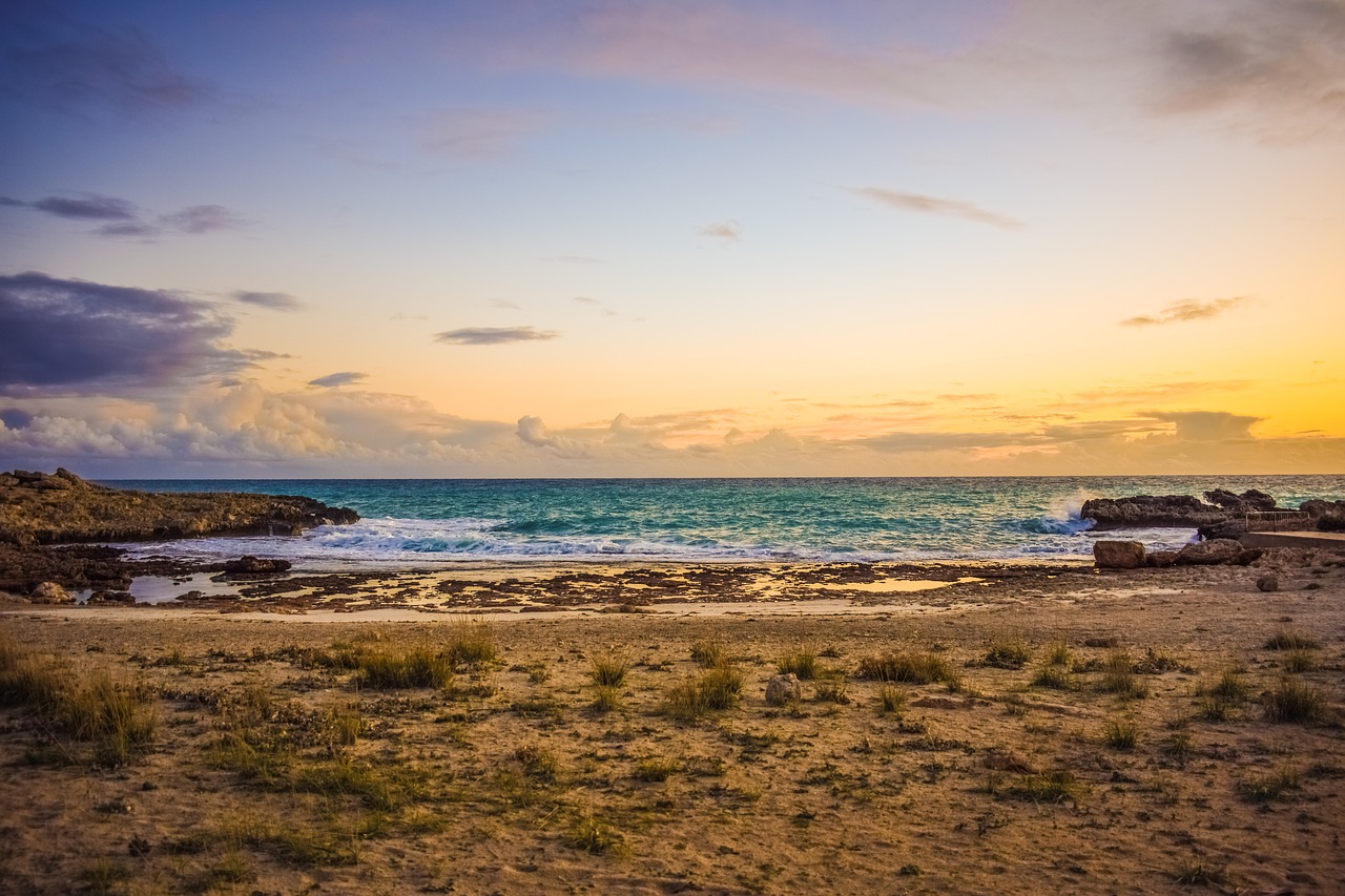 sunset beach sea free photo