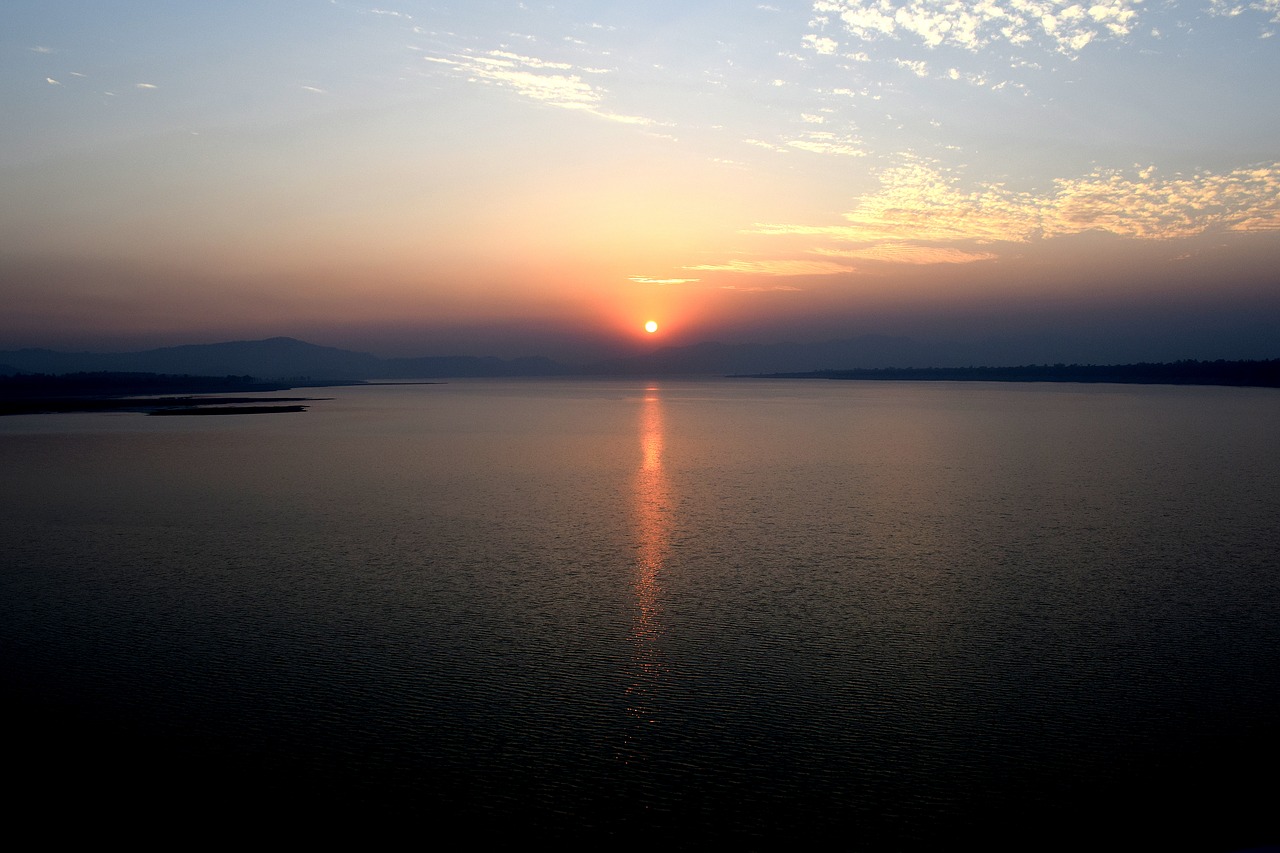 sunset water dawn free photo