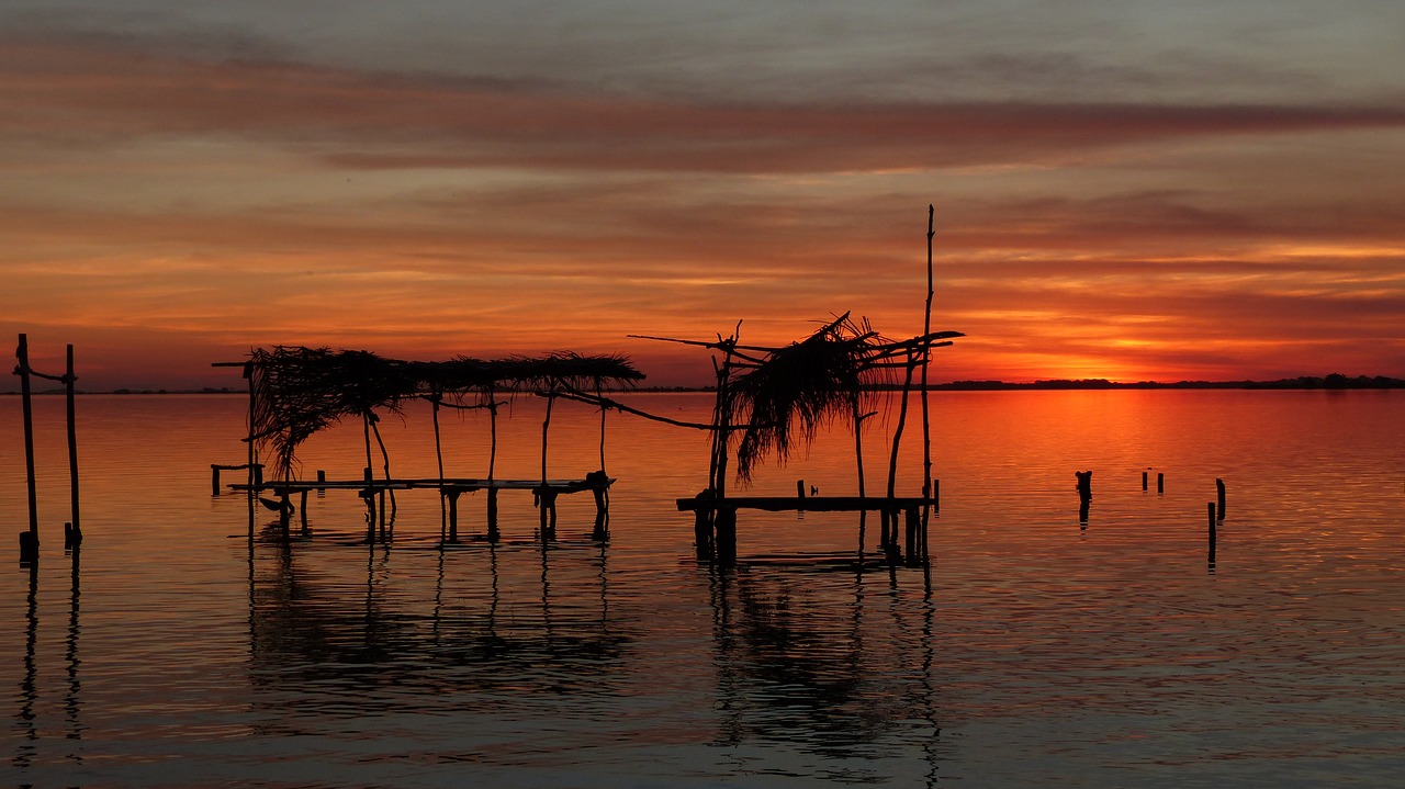 sunset water sea free photo