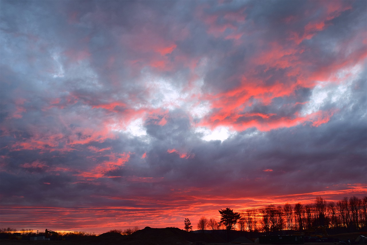 sunset landscape winter free photo