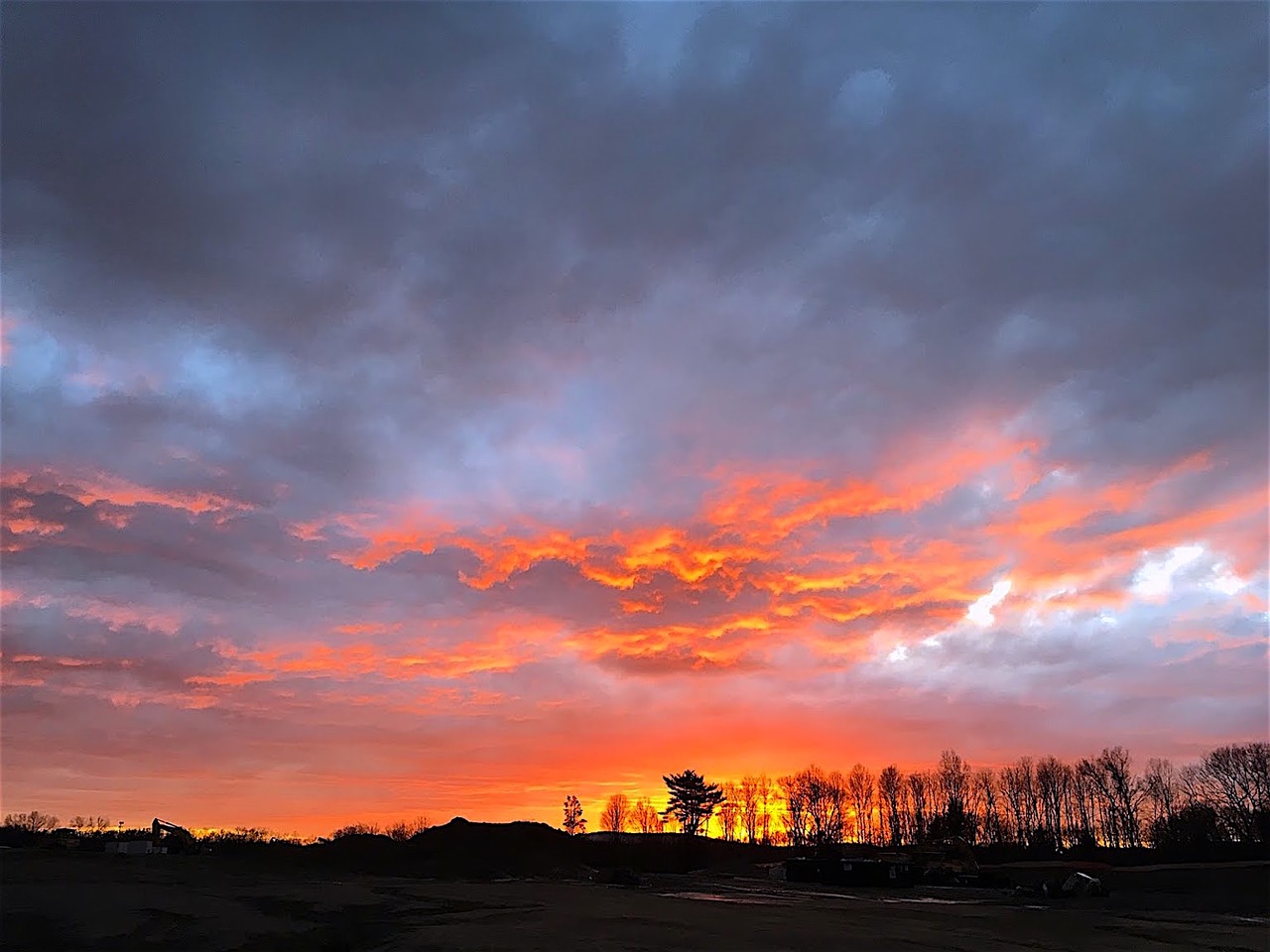 sunset landscape winter free photo