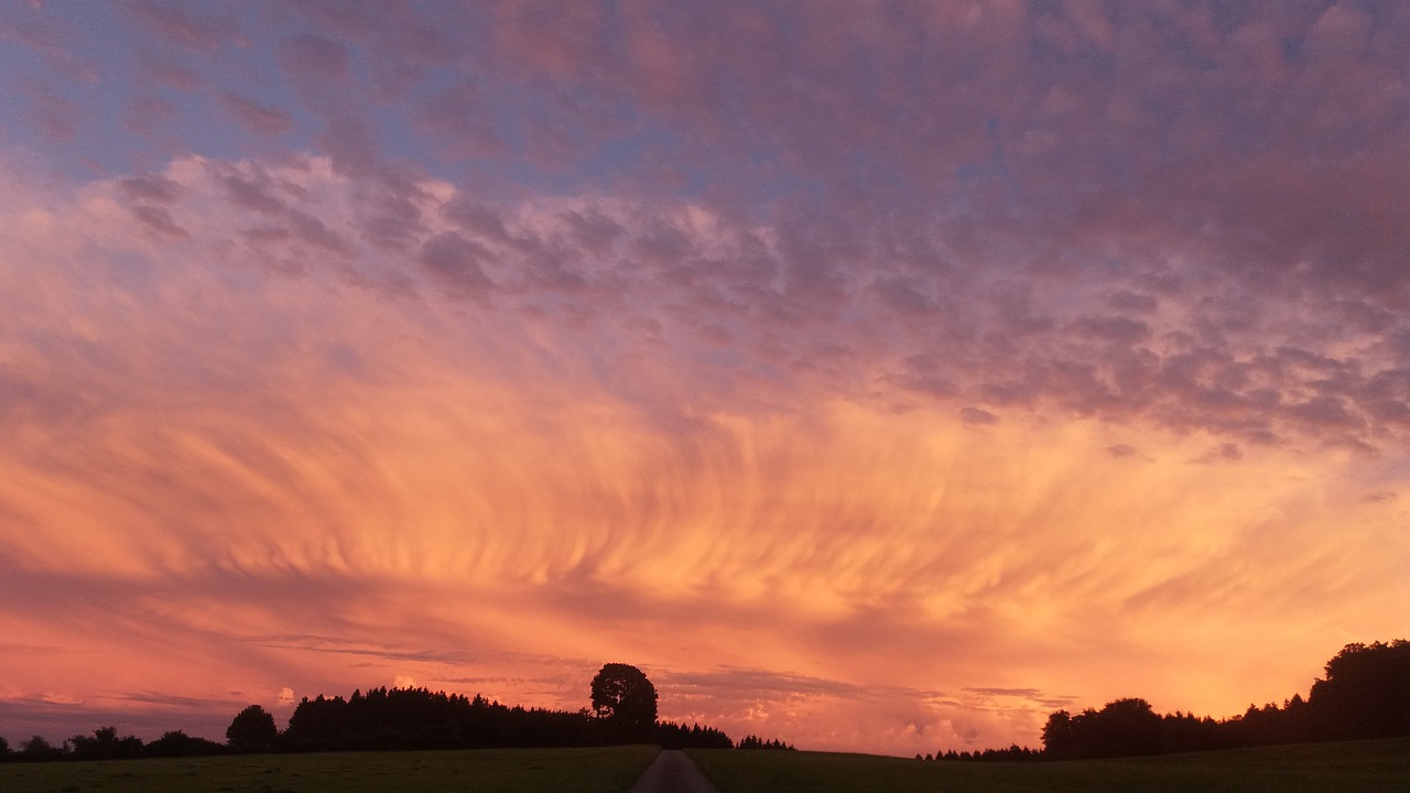 sunset nature panorama free photo