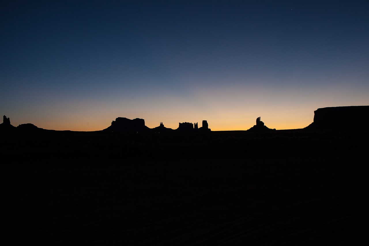 sunset silhouette dawn free photo