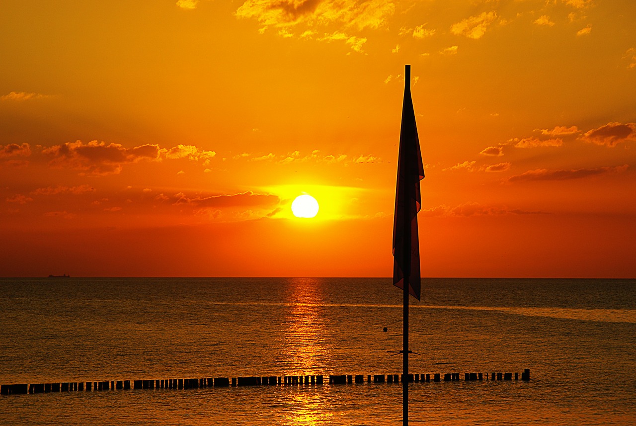 sunset sea landscape free photo