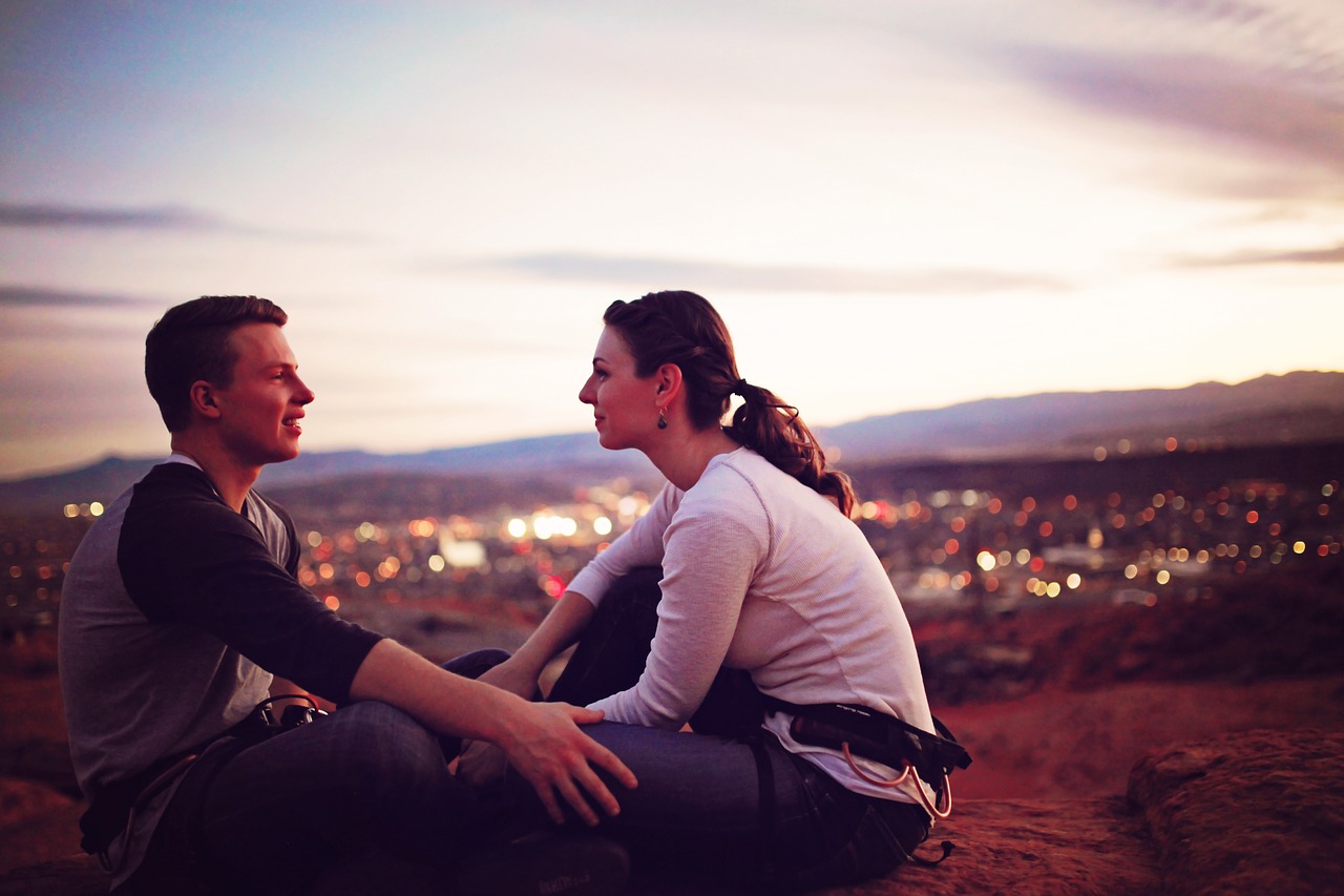 sunset romance love free photo