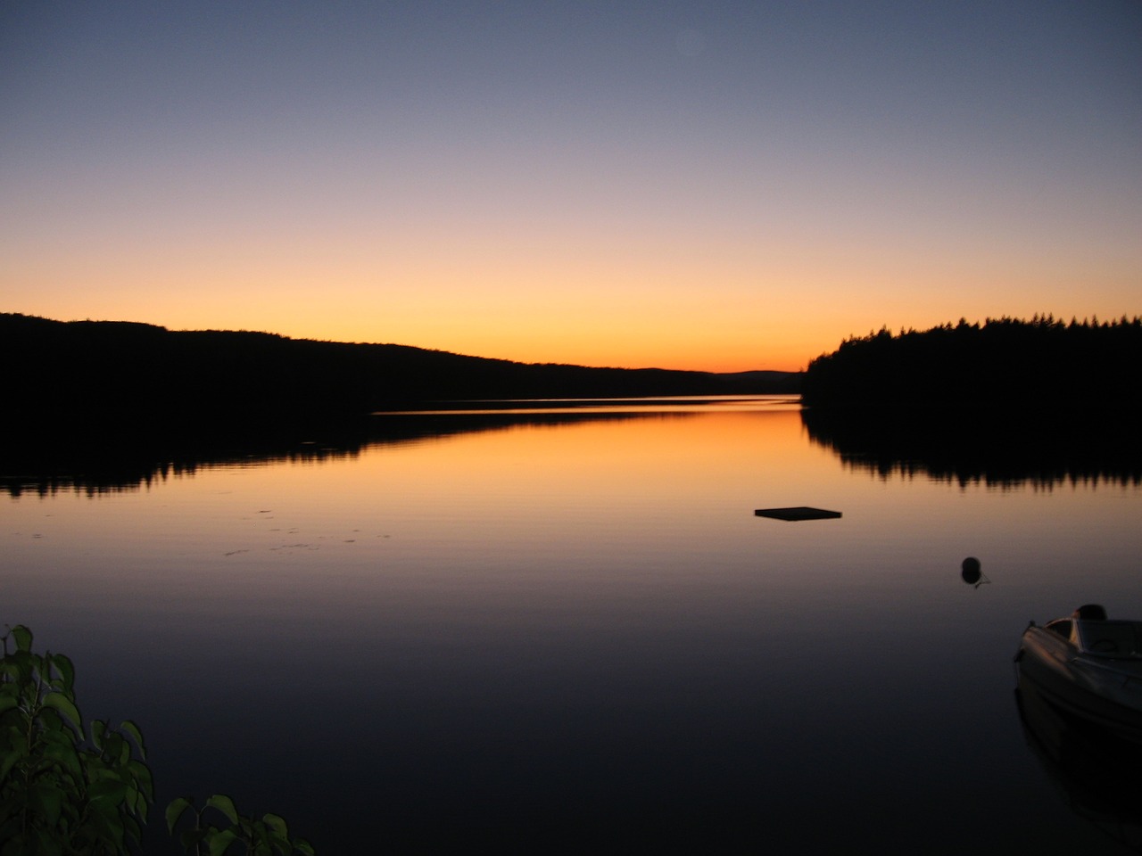 sunset body of water no person free photo