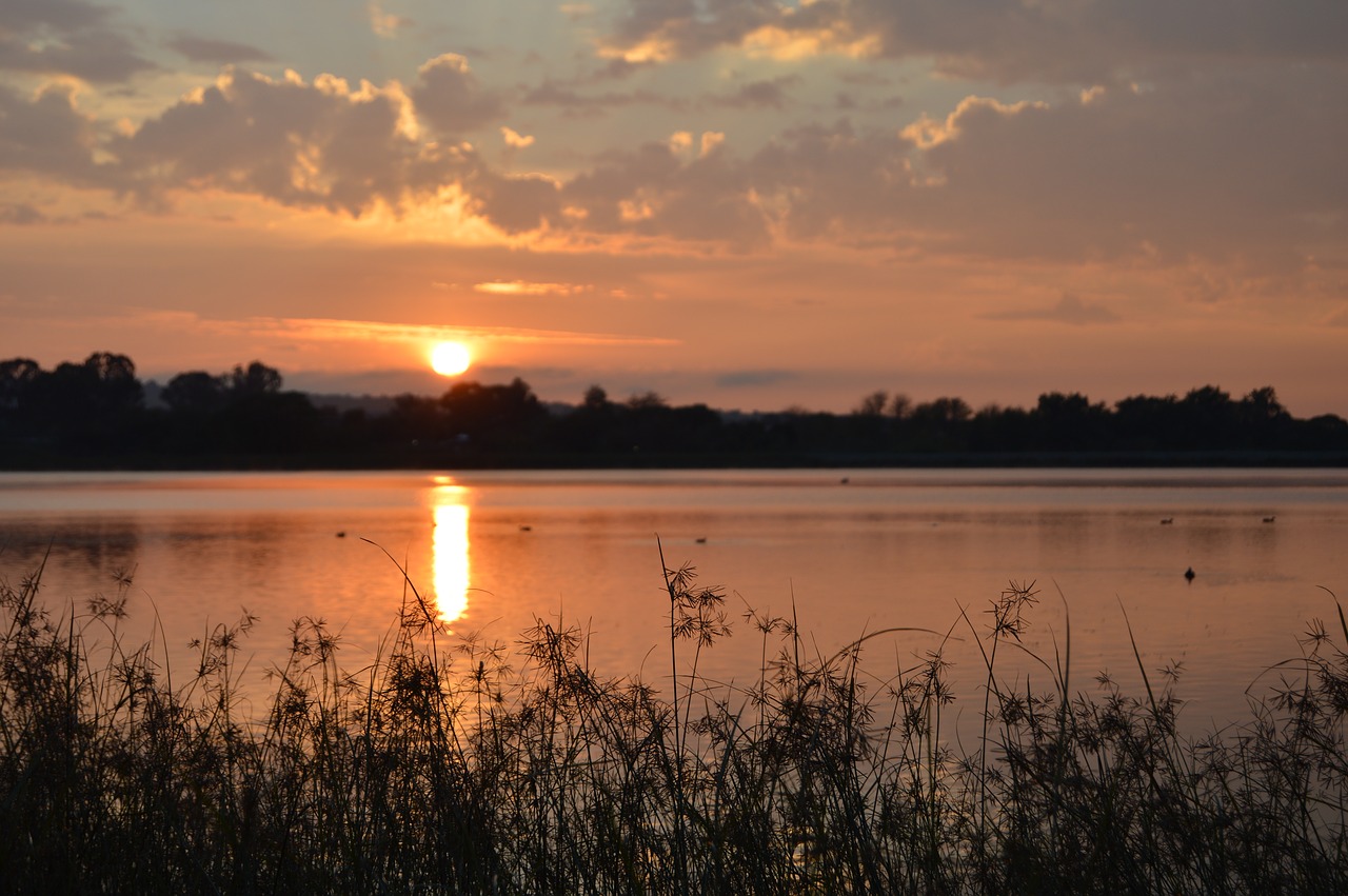 sunset water dawn free photo