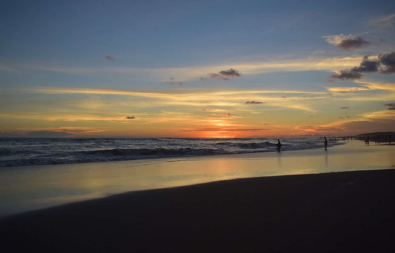 sunset beach landscape free photo