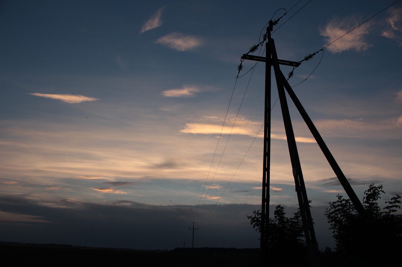 sunset column pole free photo