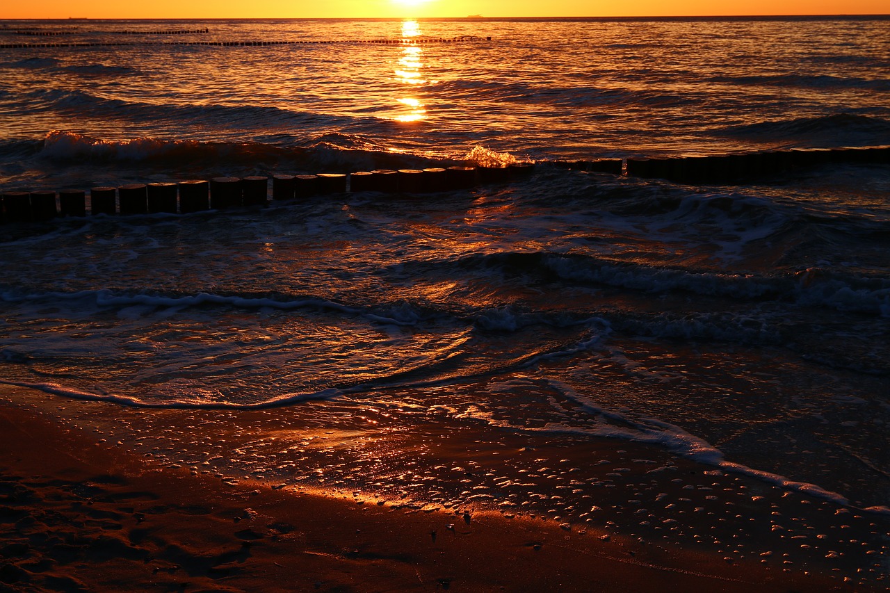 sunset waters panorama free photo