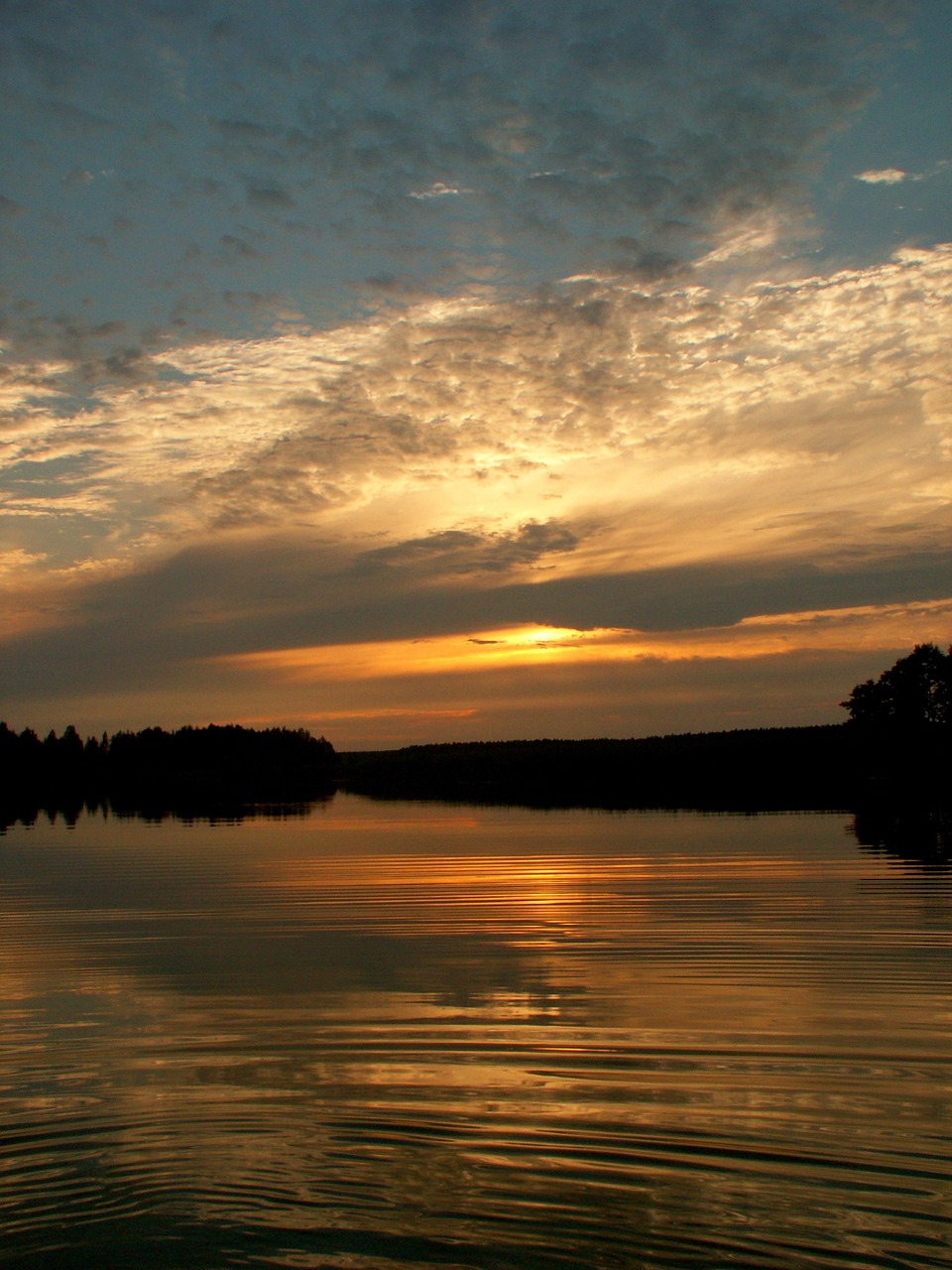 sunset monolithic part of the waters no one free photo